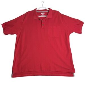 Duluth Trading Cob Free Range Pique Pocket Polo Short Sleeve Cotton Red Mens 2XL